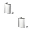 thumbnail image 1 of QualitChoice 4 5 6 7 8 10 18oz Stainless Steel Hip Alcohol Flask Cap + Funnel 9 oz 2Set, 1 of 6