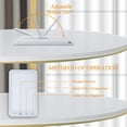 thumbnail image 4 of Light Therapy Lamp, Ultra-Thin UV-Free 10000 Lux Therapy Light, Touch Control with 2 Color Temperature, 5 Adjustable Brightness Levels, 4 Timer Function, Memory Function White, 4 of 8