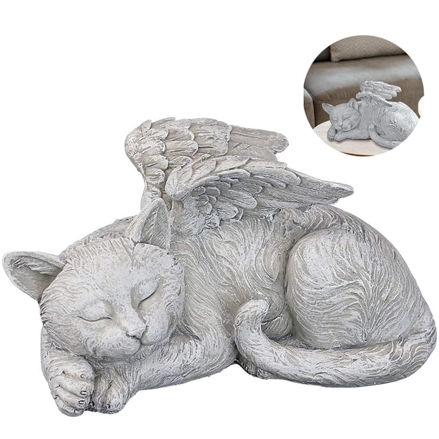 Forever My Guardian Angel Cat Garden Solar Light
