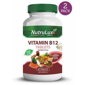 Vitamine B12 ( 1000 mg Vitamine B12 ) Comprimés sans gélatine halal (paquet de 2)