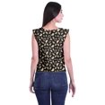 thumbnail image 3 of Moomaya Printed Sleeveless Ruffle Tops Women Round Neck Crop Top Casual Tank Top, 3 of 4