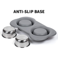 thumbnail image 3 of OYISIYI Pet Bowls Stainless Steel (L Grey), 3 of 4