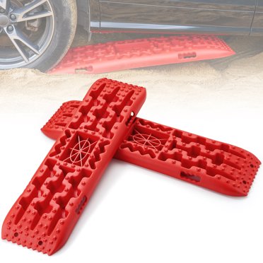 VEVOR 2 Pcs Planches de Traction avec PP pour Boue Neige Sable Sac de Rangement Long Rouge