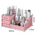 thumbnail image 2 of Large Makeup Capacity Cosmetic Storage Box Skin Care Organizer Jewelry,Makeup, Brushes, Lipsticks, Nail Polish Container,Desktop Dresser Sundries Storage Box, 2 of 5