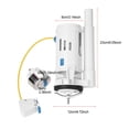 thumbnail image 3 of Dual Drain Flush Valve ABS Plastic Toilet Fitting Push Button Water  Accessory for One Piece or Two Piece Toilet, 3 of 8
