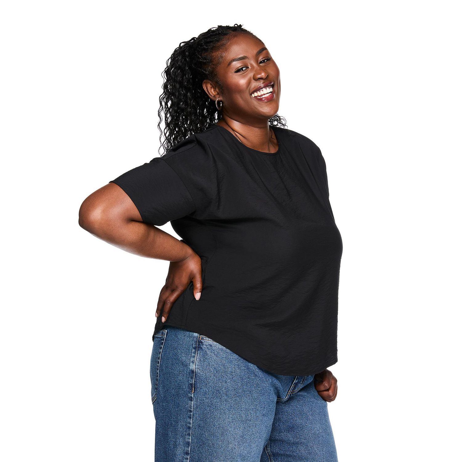 Lane Bryant Women's Plus Short-Sleeve Printed Top