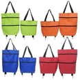 thumbnail image 3 of Birdeem Panier d'Épicerie Pliable 2 en 1 avec Roues Sac de Magasinage Sac de Rangement Télescopique pour Voyager, 3 of 10