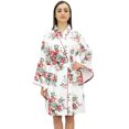 thumbnail image 1 of Bimba Floral Printed Olive Green Short Kimono Robe Bridesmaid Nightwear Wrap-24, 1 of 8