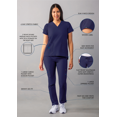 thumbnail image 3 of Adar Addition Go-Basic Scrub Set For Women - Slim V-Neck Scrub Top & Skinny Cargo Scrub Pants, 3 of 7
