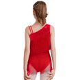 thumbnail image 2 of vastwit Robe de Danse Latine à Franges pour Filles, Justaucorps de Performance Jazz Tango à Pampilles, Justaucorps de Gymnastique Rouge 14, 2 of 6