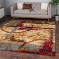 thumbnail image 2 of Unique Loom Barista Tapis Géométrique 4 Pieds x 4 Pieds Carré Multicolore/beige, 2 of 2