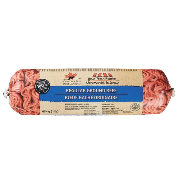 Bœuf haché ordinaire, Mon marché fraîcheur 454 g (1 livre)