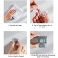 thumbnail image 4 of Wall Mount Plastic Shaving Tool Storage Box with Transparent Flip Cover Waterproof Bathroom Wall Mounted Organizer for Razors and Grooming Supplies 1-Pack, 4 of 7