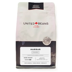 Harrar éthiopien Rôti noir entier Coffee Beans de produits canadiens Coffee Roastery, 300g