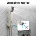 thumbnail image 5 of SR SUN RISE Brass 10 Inches Ceiling Mounted Shower System Brushed Nickel Bathroom Luxury Rain Mixer Shower Combo Set Ceiling Install Rainfall Shower Head System, 5 of 5