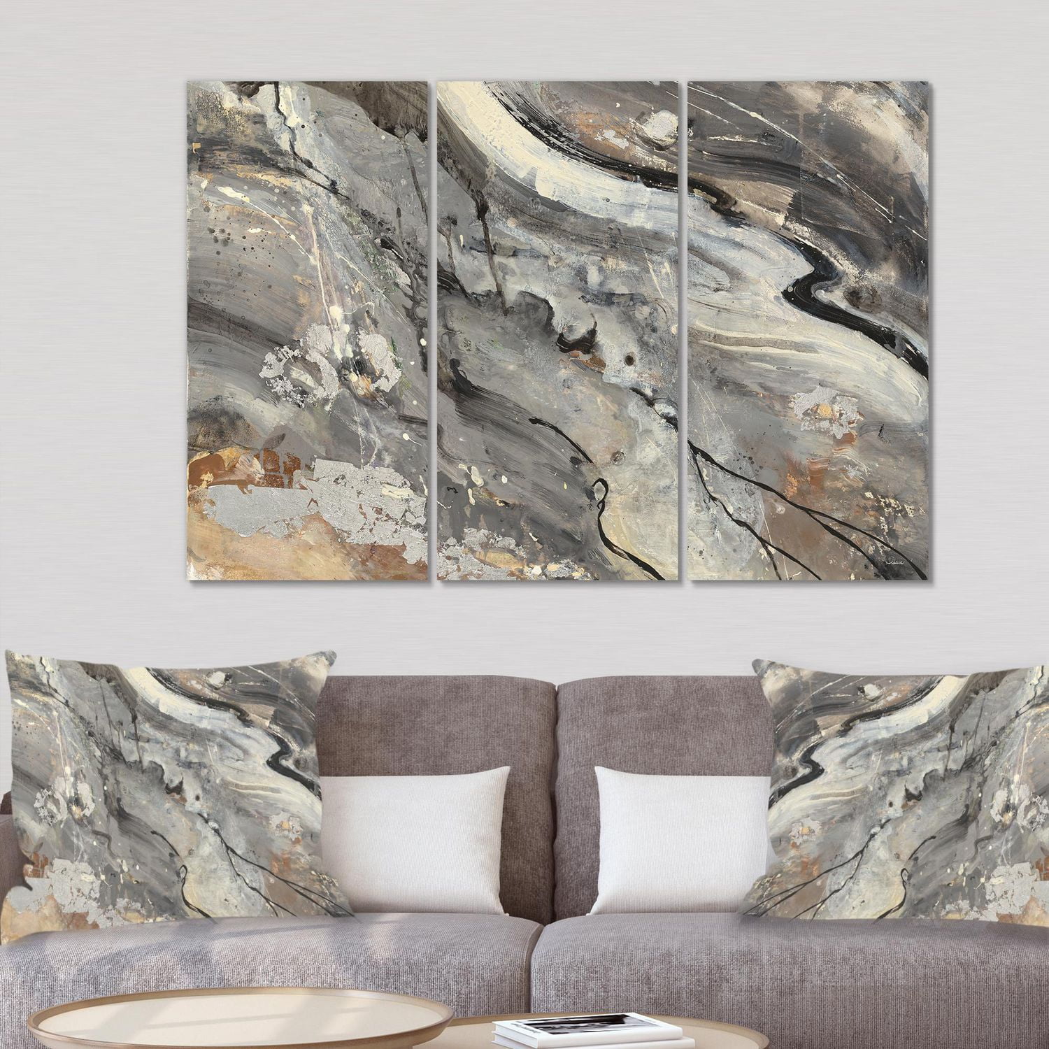 Designart Minéraux de feu et de glace II Art mural sur toile