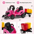 thumbnail image 3 of OLAKIDS Ride on Car , Camion Balayeuse de Rue Électrique 12 V 2 en 1 pour Enfants avec Télécommande, Brosses de Nettoyage Rotatives, Bacs à Déchets Amovibles, Jouet de Construction à Pile pour Tout-Petits (Rose), 3 of 9