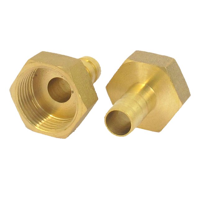 Unique Bargains Connecteur de Raccord de Tuyau en Laiton Diamètre 12mm Filetage Femelle 3/4BSP 2 Pcs