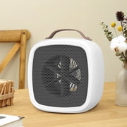 HCBY Mini Space Heater - Portable Desktop Heater for Office & Home, Energy Efficient Heating(White,5.59"x5.55"x4")