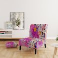 thumbnail image 2 of Designart « Cubisme Déchaîné Expressions Roses » Fauteuil d'Appoint Rembourré Cubisme Rose - Fauteuil Moderne pour Salon, 2 of 7