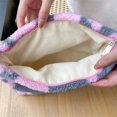 thumbnail image 2 of Plush Trendy Cosmetic Pouch with Zipper Cute Floral (Orange), 2 of 9