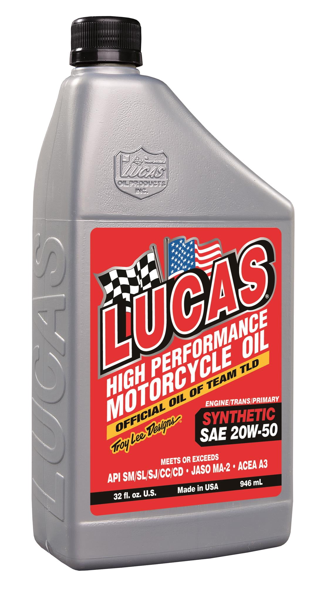 Lucas Oil Oil 10702 SAE 20W-50; Synthetic; 1 Quart Bottle; Single