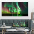 thumbnail image 1 of Green Northern Lights Aurora - Large Abstract Canvas Wall Art, 1 of 3