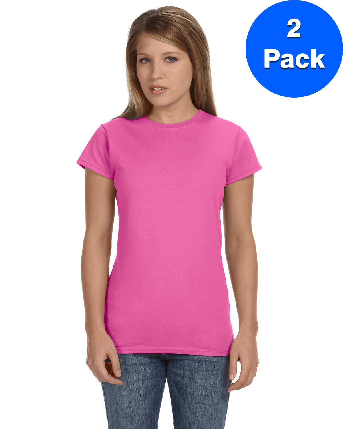 Gildan T-Shirt Ajusté Softstyle pour Femmes - G640L (Lot de 2)