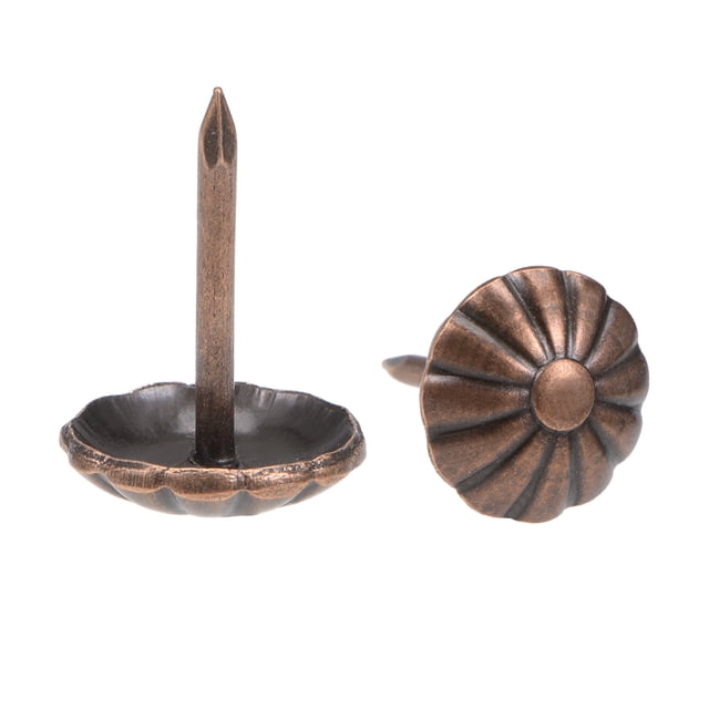 Unique Bargains Clous de Rembourrage Tacks 11mm Dia Tête Ronde Épingles à Pousser Ton Cuivre 80 Pcs