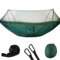 thumbnail image 1 of Automatic Quick-opening Tent-type Camping Hammock With Mosquito Net Lightweight Parachute Hammock For Camping Backpack Trekking Travel Backyard Beach 55”*114” Maximum Load-bearing 441LB, 1 of 7