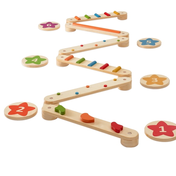 KFFKFF Balancing Planks,Set of 6, Wooden Juvenile Balance Boards, Montessori-Inspired for Children Aged 2-6,Enhance Coordination and Gross Motor Abilities,Gymnastics Hurdle Course for Indoor&Outdoor