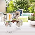 thumbnail image 4 of Patiojoy Folding Clothes Drying Rack 2-Layer Portable Dryer with Height Adjustable Wings for Outdoor Indoor Use, 4 of 7