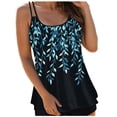 thumbnail image 1 of NIEWTR Tankini Haut pour Femme, Maillots de Bain à Col Rond, Maillot de Bain Modeste à Effet Ventre Plat, Bretelles Spaghetti, Haut de Tankini (Noir, P), 1 of 5