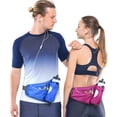 thumbnail image 3 of Sac de Ceinture d'Hydratation de Sport Ceinture de Course Sac Banane avec Porte-Bouteille pour Hommes Femmes Course Cyclisme Randonnée Marche Rouge Rose, 3 of 7