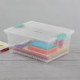 thumbnail image 4 of Sterilite Deep Clear Plastic Storage Bin with Clear Lid Aqua Latch, 8 Pack, 4 of 10