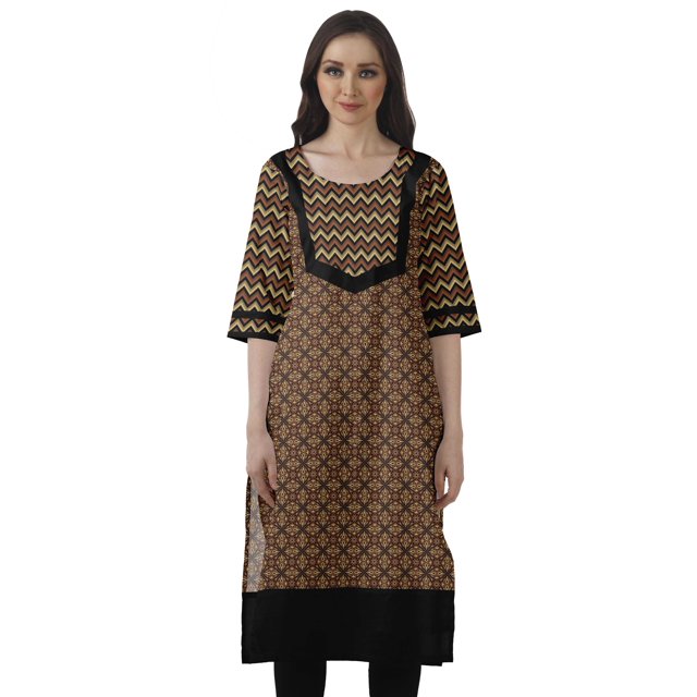 Moomaya Bollywood Designer Kurti WoMen's Printed Knee Length Kurta Tunic Tops
