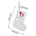 thumbnail image 3 of Fridja 8 Inch Mini Initial Christmas Stocking Monogram Embroidered Christmas Stocking White Knitted Small Christmas Stocking Decorations for Fireplace Mantle Christmas Wall, 3 of 5