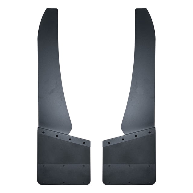 Prograde 48′′ x 14′′ Long John Kickback Mud Flaps Front, Heavy Duty Rubber With Stainless Steel