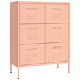 thumbnail image 2 of vidaXL Drawer Cabinet Pink 80x35x101.5 cm Steel, 2 of 5
