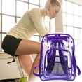 thumbnail image 1 of RKSTN school backpack Heavy Duty Clear Backpack With Large Laptop Compartment, Plastic Bookbags For School, Stadium,Security, Sporting, 1 of 3