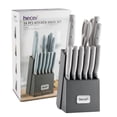 thumbnail image 1 of Hecef Kitchen Knife Set of 14 Premium Stainless Steel with Wooden Block, Comfort Grip, 1 of 11