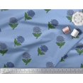 thumbnail image 3 of Soimoi Polyester Crepe Fabric Leaves & Floral Block Printed Fabric 1 Yard 42 Inch Wide, 3 of 3