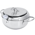 thumbnail image 4 of Deep Frying Pot Stainless Steel Frying Pan with Thermometer Lid Kitchen Cookware FryerS 2.2L 20CM, 4 of 14