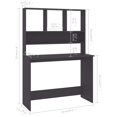 thumbnail image 4 of vidaXL Desk with Shelf Grey 110x45x157 cm Engineered Wood, 4 of 4