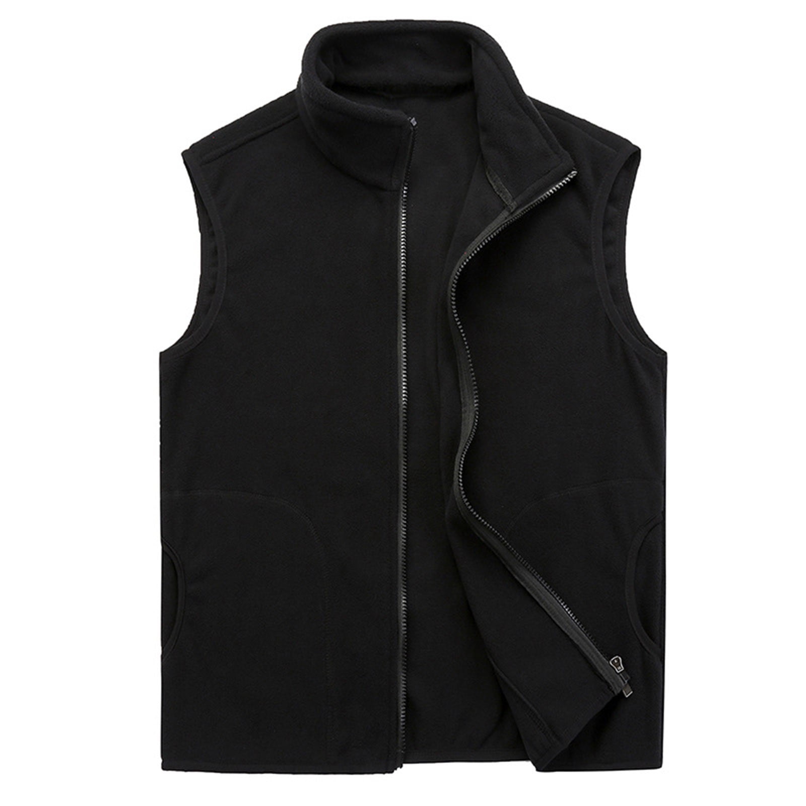 Timegard Gilets pour Femmes Sans Manches à Fermeture Éclair Complète Ajustés en Molleton Doux Veste d'Extérieur Chaude Hauts d'Hiver