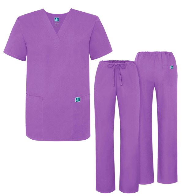 Adar Mens Medical Scrubs Set Medical Uniforms - Roomy Fit (30 Colors)