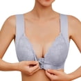 thumbnail image 4 of Tumotour 2PC Front Closure Bra for Women No Underwire Comfort Lace Wide Shoulder Strap Bra Full Coverage Seamless Soft Convenient Front Button Bras for Senior Everyday Life Sleep Walking Work, 4 of 4