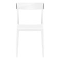 thumbnail image 3 of Pemberly Row Indoor/Outdoor Patio Dining Chair in White Transparent Clear, 3 of 8