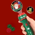 thumbnail image 4 of Green Christmas Projection Flashlight Toy For Kids With Santa Claus Patterns Plastic Material Size 4.52 X 1.49 X 1.18 Inches For Holiday Play Green A, 4 of 7
