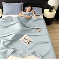 thumbnail image 4 of Comforter Thin Quilt Summer Lightweight Comforter, 100% Washed Cotton, Machine Washable,Soft Comfy Breathable Can Sleep Naked, 4 of 6